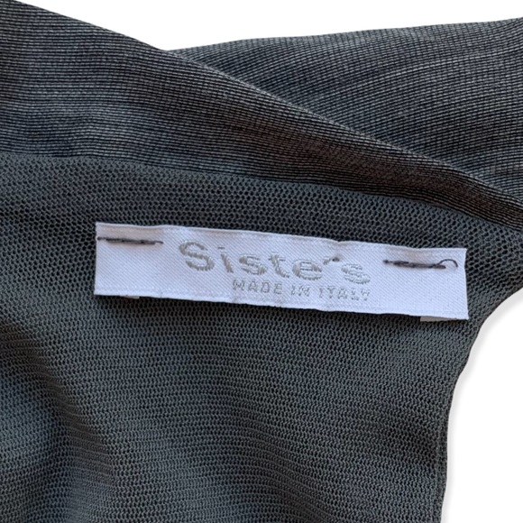 Siste’s Made in Italy Grey High Neck Sleeveless Top with Tie Back - Picture 6 of 8